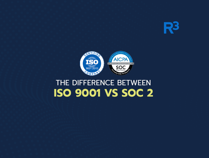 The difference between ISO 9001 and SOC 2 Type 2.